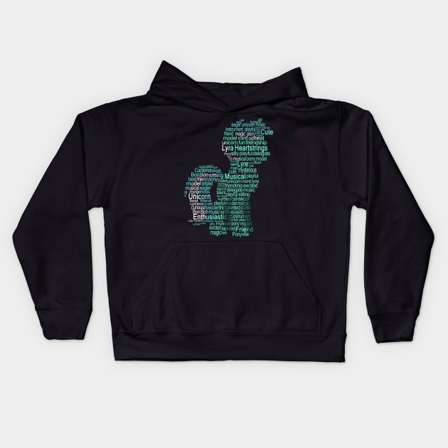 My Little Pony - Lyra Heartstrings Typography Kids Hoodie by SSXVegeta